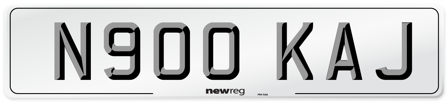 N900 KAJ Number Plate from New Reg